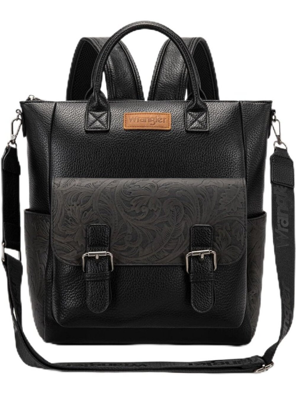 Stylish Convertible Black Backpack Purse for Women - Versatile Shoulder Bag